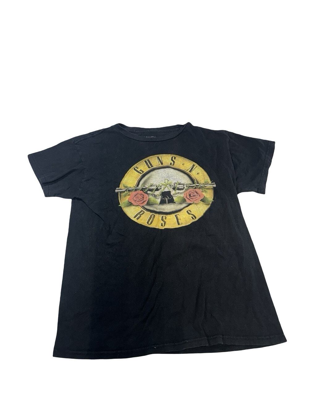 Guns N’ Roses Men’s Medium Black Logo Graphic T-Shirt Rock Band Tee